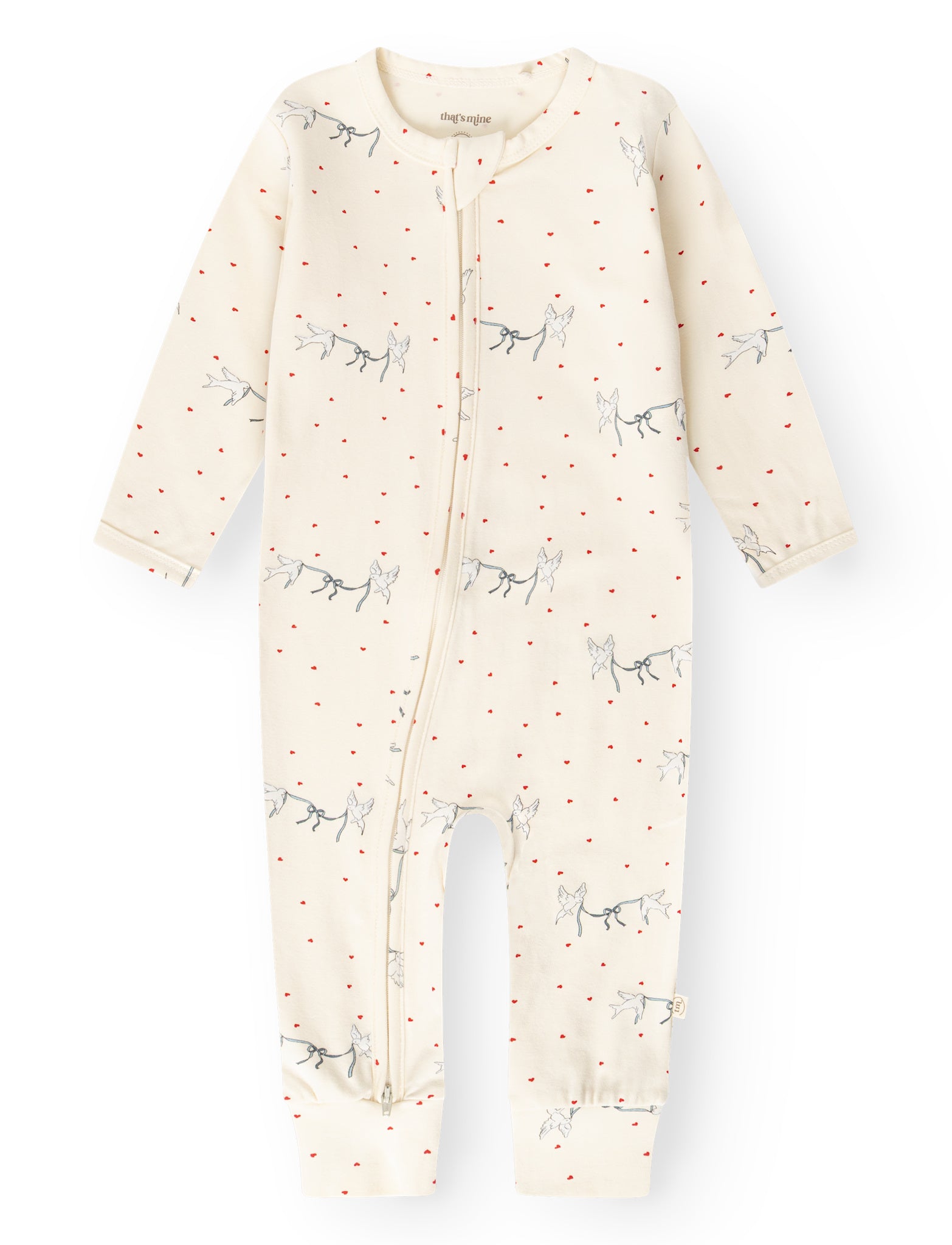 That's Mine Elliotte onesie - Sweet serenity - 48% Bomuld (Økologisk), 47% Modal, 5% Elastan Buy Overdele||Onesies||Nattøj||personale||Baby essentials||Jersey||AW26||All here.