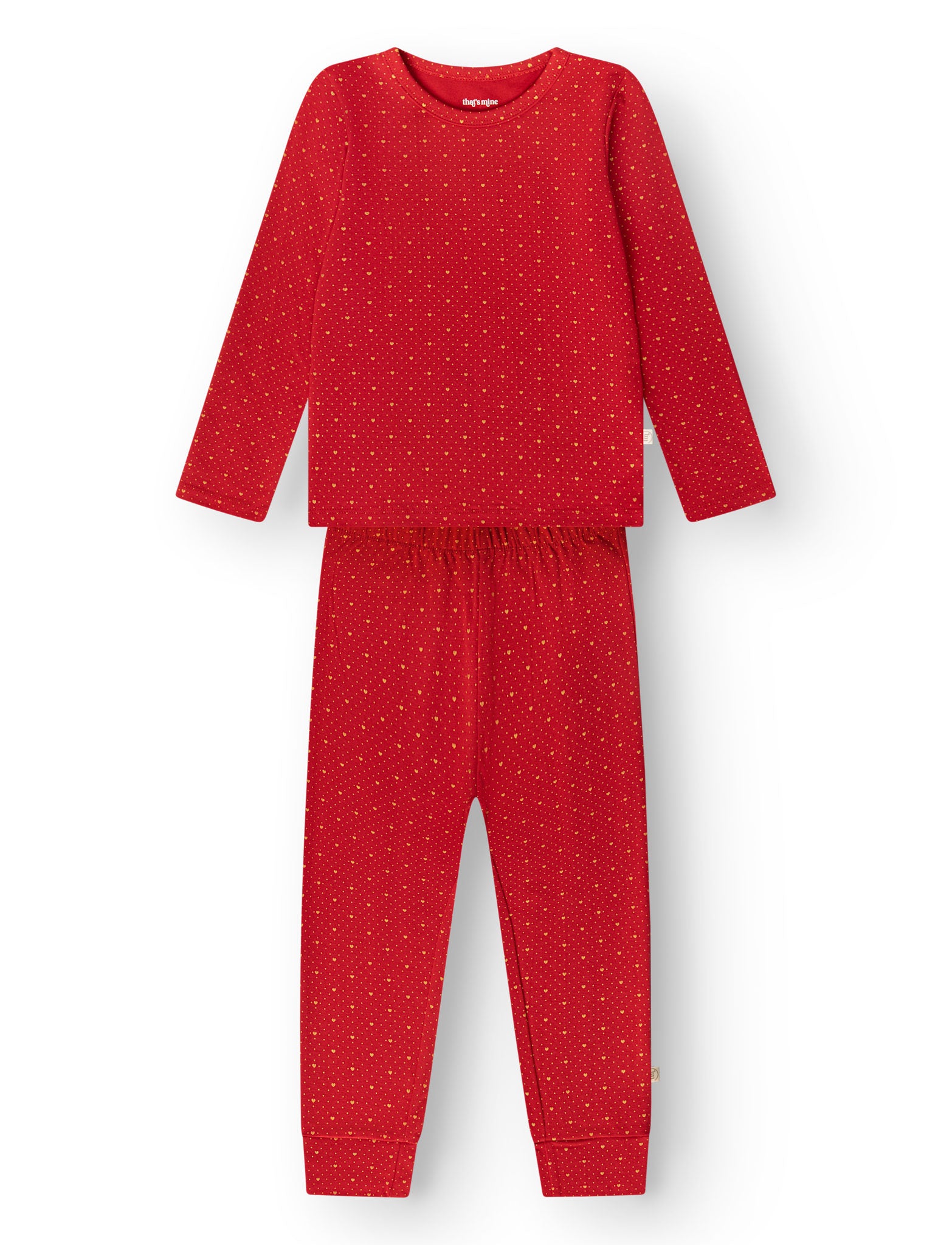 That's Mine Emilio nattøj - Lots of love christmas - 48% Bomuld (Økologisk), 47% Modal, 5% Elastan Buy Nattøj||personale||Jul 2025||Jersey||AW26||All here.