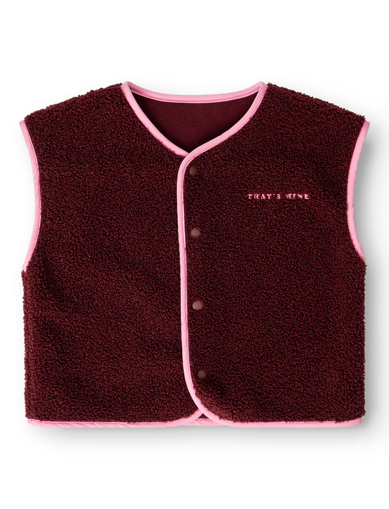 That's Mine Jordan vest - Dark Cherry - 100% Polyester Buy personale||AW26||All here.
