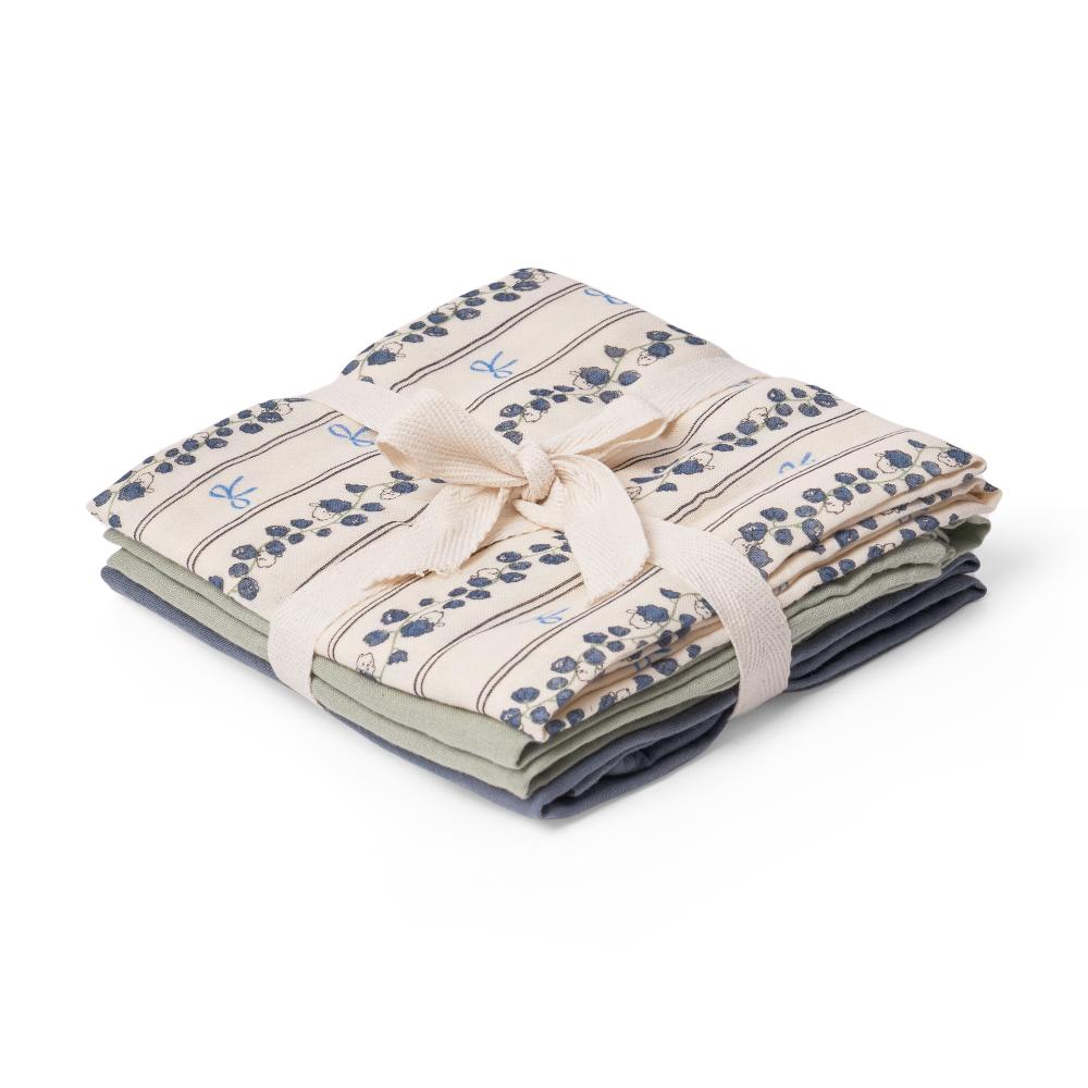 That's Mine Bora stofbleer 3-pak - Bell flower - 100% Organic cotton Buy Amning & pusletid||Pusle||personale||Basics til de små||AW25 here.