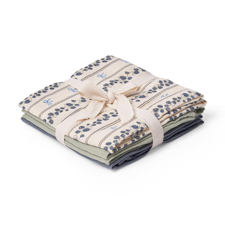 That's Mine Bora stofbleer 3-pak - Bell flower - 100% Organic cotton Buy Amning & pusletid||Pusle||personale||Basics til de små||AW25 here.