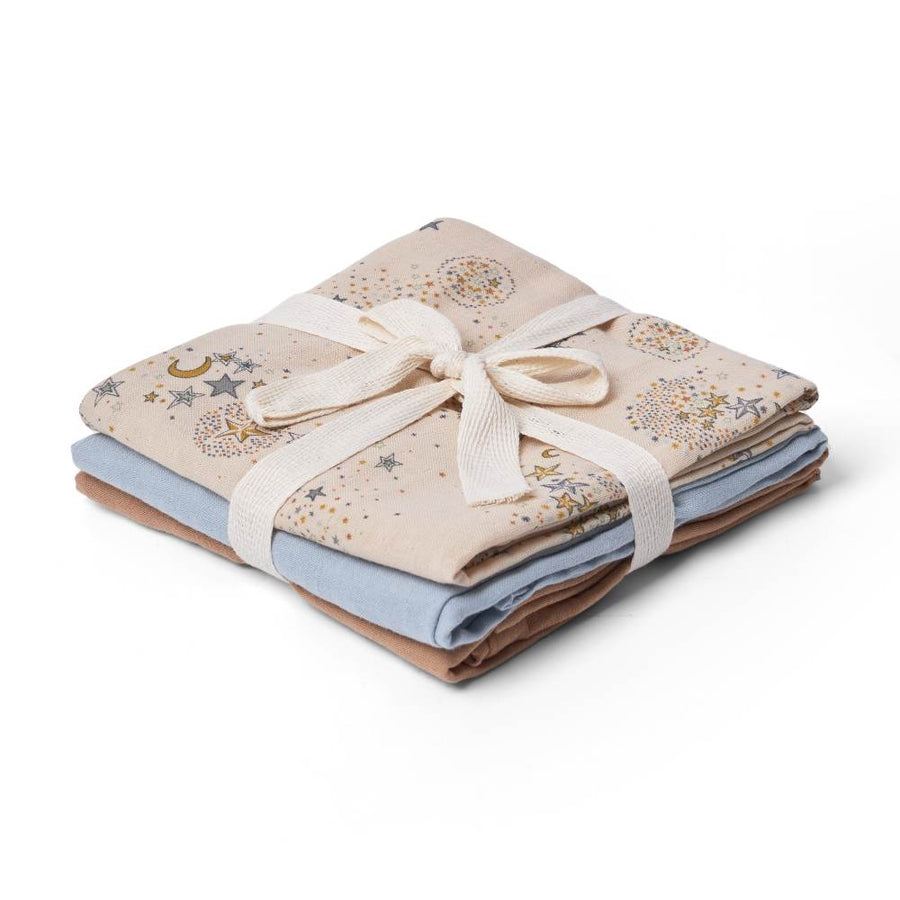 That's Mine Bora stofbleer 3-pak - Million stars - 100% Organic cotton Buy Amning & pusletid||Pusle||personale||Basics til de små||AW25 here.