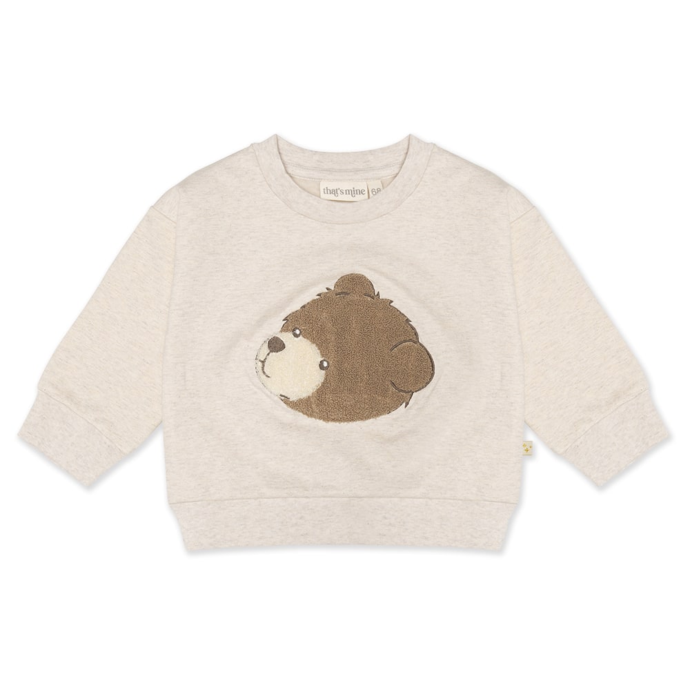 That's Mine Finley sweatshirt oversize - Bear head - 95% Organic cotton, 5% Elastan Buy Tøj||Overdele||Sweatshirts||Alle||Favoritter||personale||Influencer choice here.