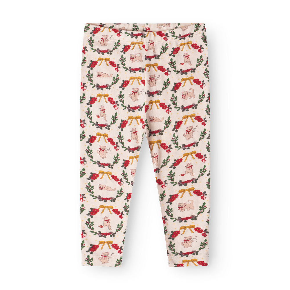 That's Mine Elois leggings - Christmas wreath - 48% Organic cotton / 47% Modal / 5% Elastane Buy Leggings||Bukser & shorts||personale||AW25 here.