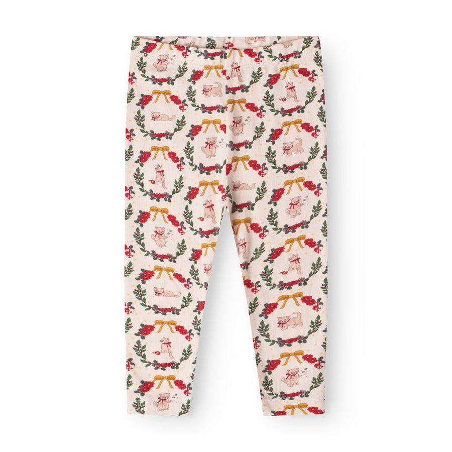 That's Mine Elois leggings - Christmas wreath - 48% Organic cotton / 47% Modal / 5% Elastane Buy Leggings||Bukser & shorts||personale||AW25 here.