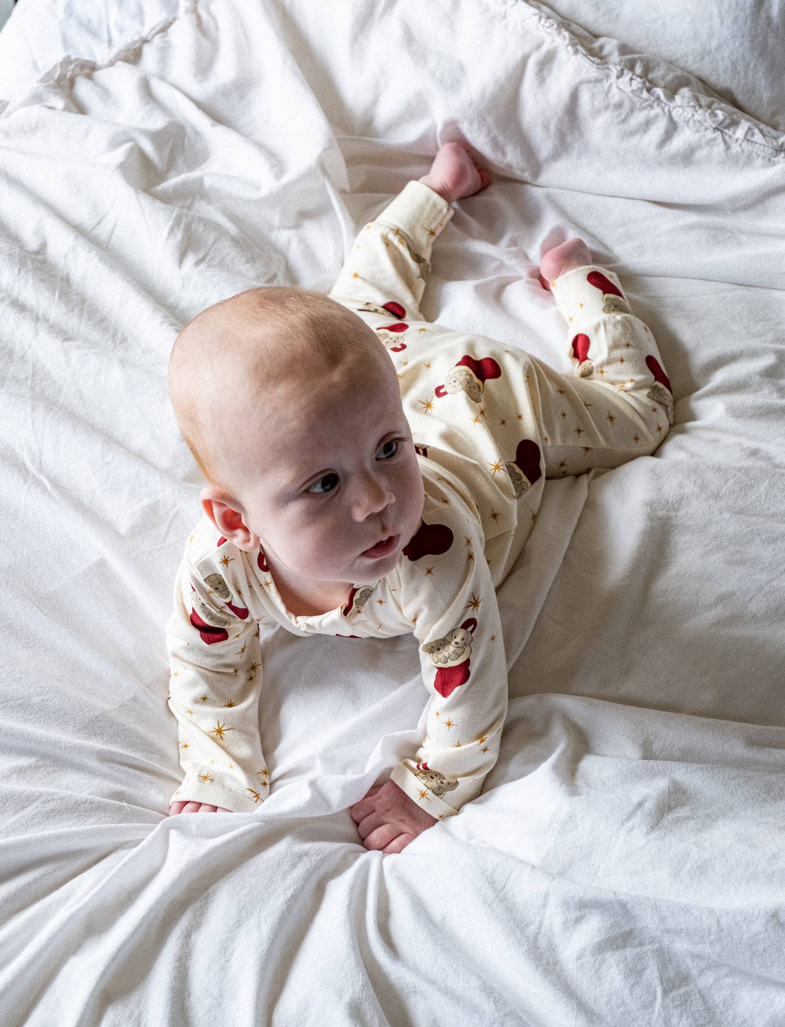 That's Mine Elliotte onesie - Holiday puppy - 48% Bomuld (Økologisk), 47% Modal, 5% Elastan Buy Overdele||Onesies||Nattøj||personale||Baby essentials||Jersey||AW26||All here.