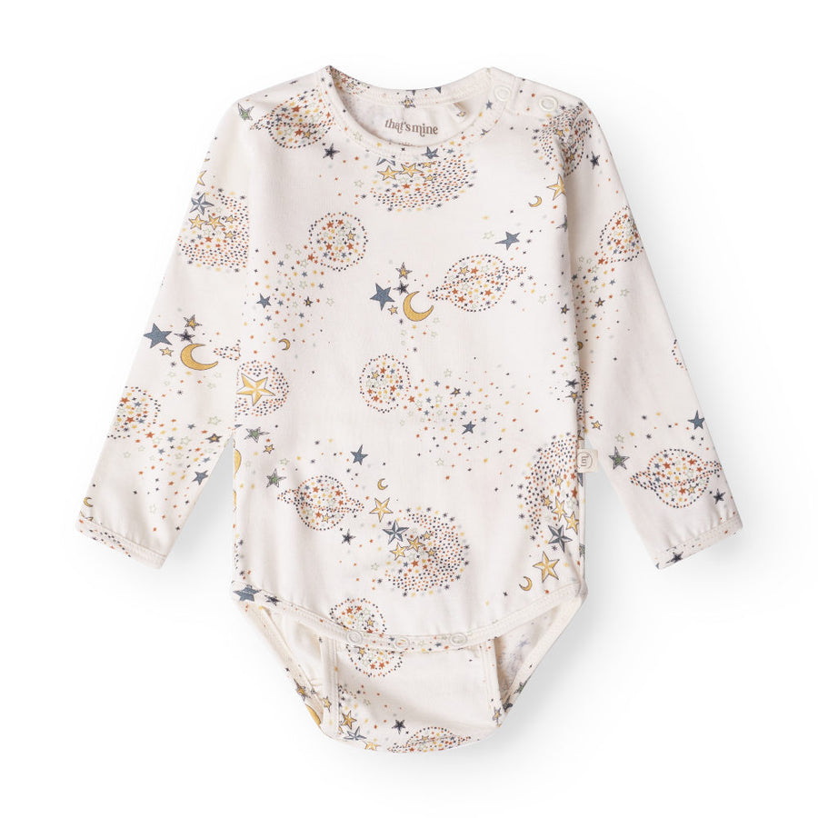 That's Mine Ellis bodystocking - Million stars - 48% Organic cotton / 47% Modal / 5% Elastane Buy Bodystockings||Undertøj||personale||Basics til de små||AW25 here.