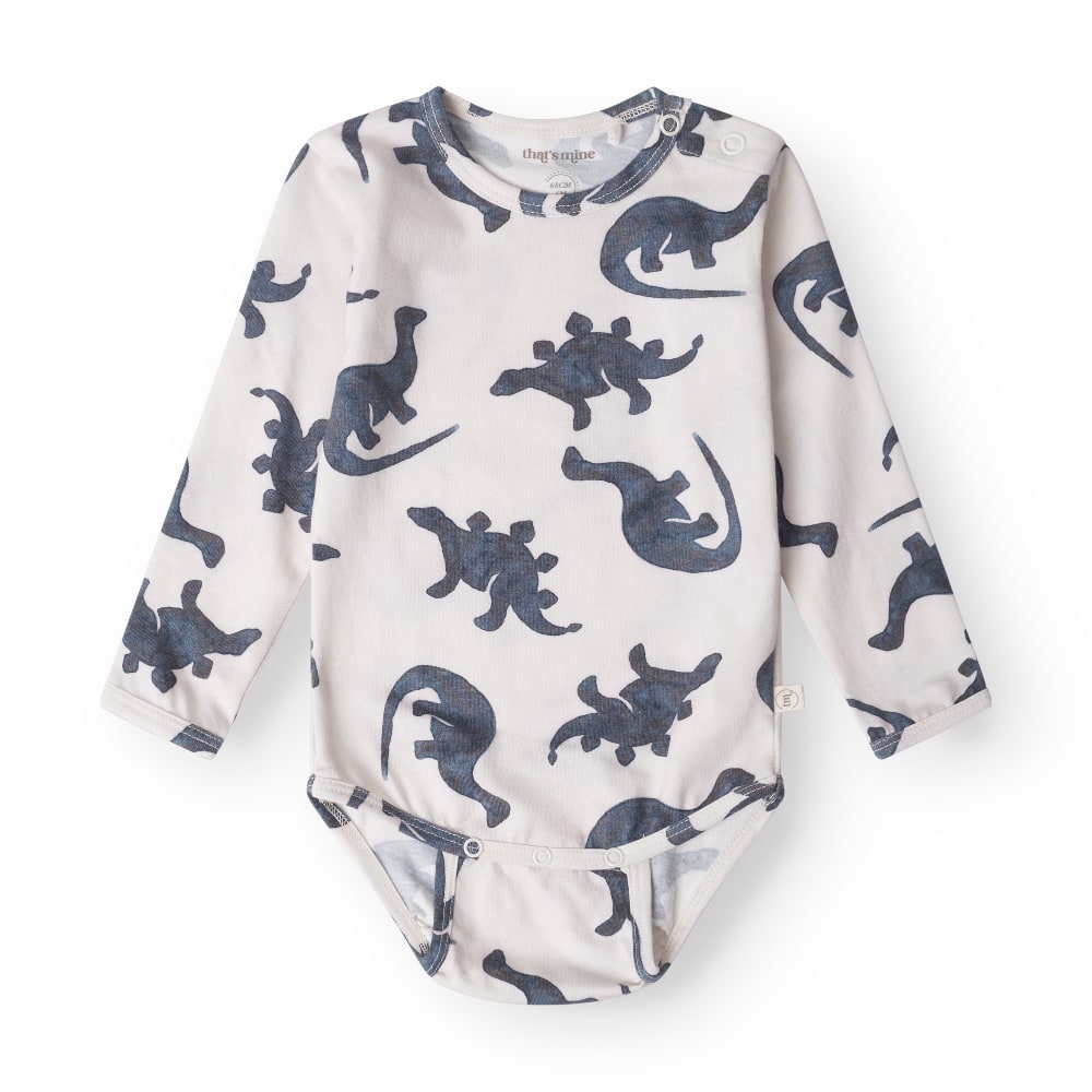 That's Mine Ellis bodystocking - Mono dino - 48% Organic cotton / 47% Modal / 5% Elastane Buy Bodystockings||Undertøj||Favoritter||personale||Basics til de små here.