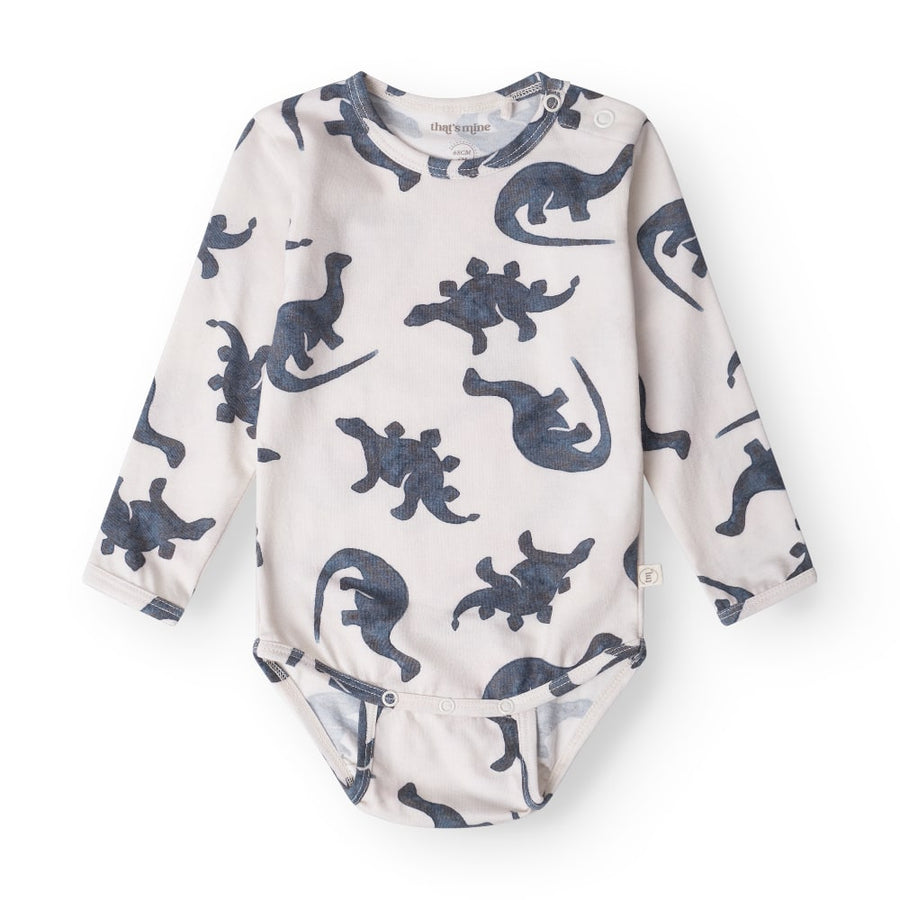 That's Mine Ellis bodystocking - Mono dino - 48% Organic cotton / 47% Modal / 5% Elastane Buy Bodystockings||Undertøj||Favoritter||personale||Basics til de små here.