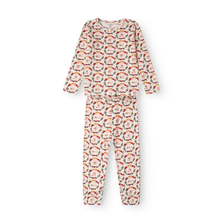 That's Mine Emilio nattøj - Christmas wreath - 48% Organic Cotton / 47% Modal / 5% Elastane Buy Nattøj||personale||AW25 here.