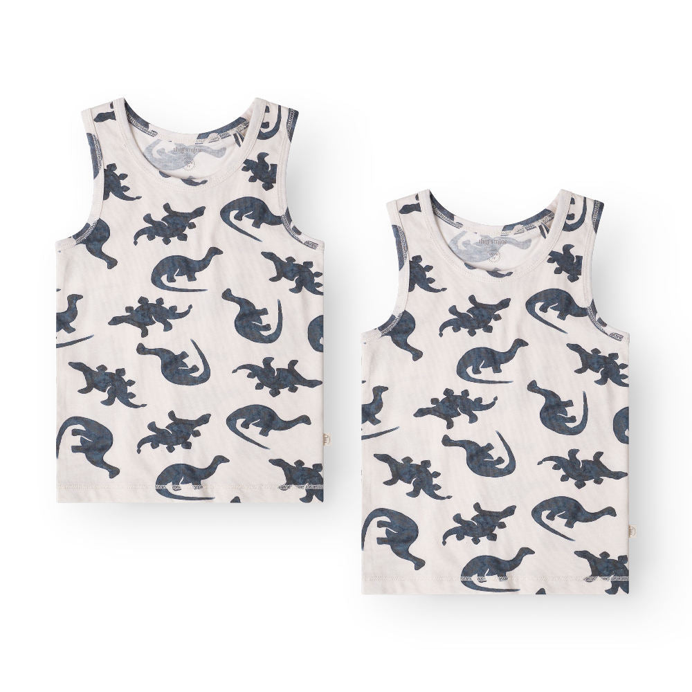 That's Mine Emil undertrøje 2-pak - Mono dino - 48% Organic Cotton / 47% Modal / 5% Elastane Buy Undertøj||Undertøj||Favoritter||personale here.