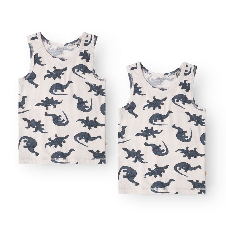 That's Mine Emil undertrøje 2-pak - Mono dino - 48% Organic Cotton / 47% Modal / 5% Elastane Buy Undertøj||Undertøj||Favoritter||personale here.