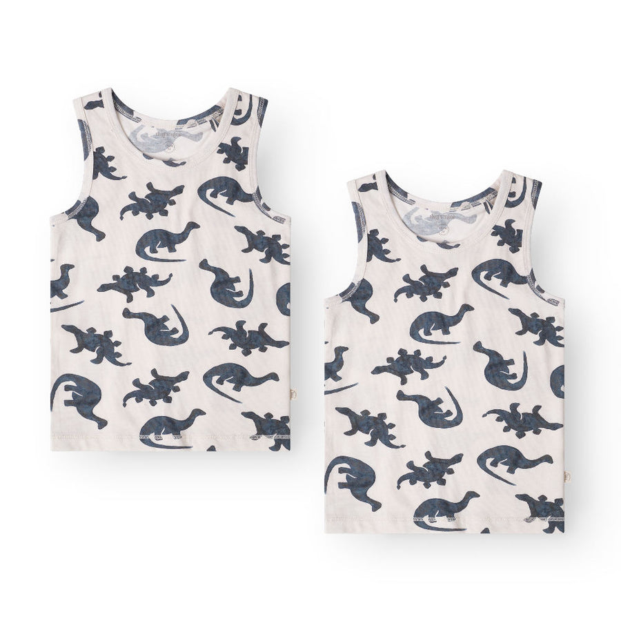 That's Mine Emil undertrøje 2-pak - Mono dino - 48% Organic Cotton / 47% Modal / 5% Elastane Buy Undertøj||Undertøj||Favoritter||personale here.