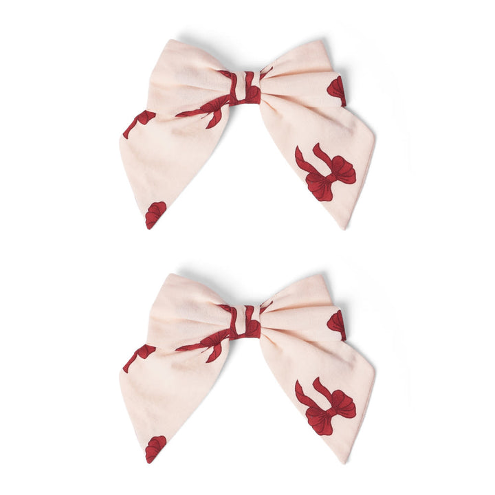 That's Mine Tori hair bow clips - 2 pack - Rouge boucle - 100% Organic cotton Buy Tøj||Nyheder||Alle||personale||alt minus sløjfe||mette-sale||Jul 2025 here.
