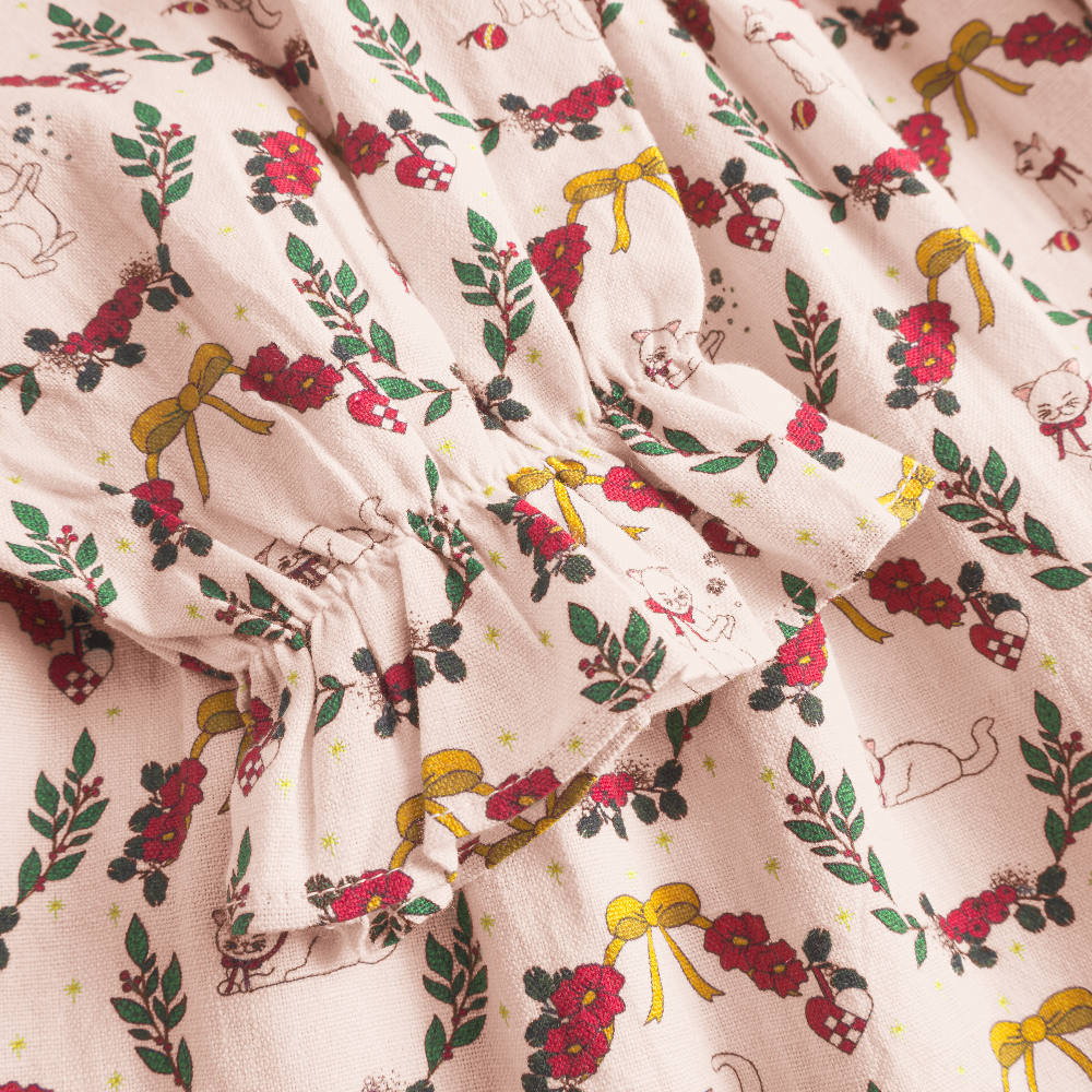 That's Mine Sarah dress - Christmas wreath - 100% Organic cotton Buy Tøj||Kjoler||Kjoler & nederdele||Alle||personale||alt minus sløjfe||mette-sale||Winter 2025 here.