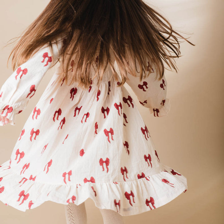 That's Mine Sarah dress - Rouge boucle - 100% Organic cotton Buy Tøj||Kjoler||Nyheder||Kjoler & nederdele||Alle||personale||Efterår & vinter 2025||alt minus sløjfe||mette-sale here.