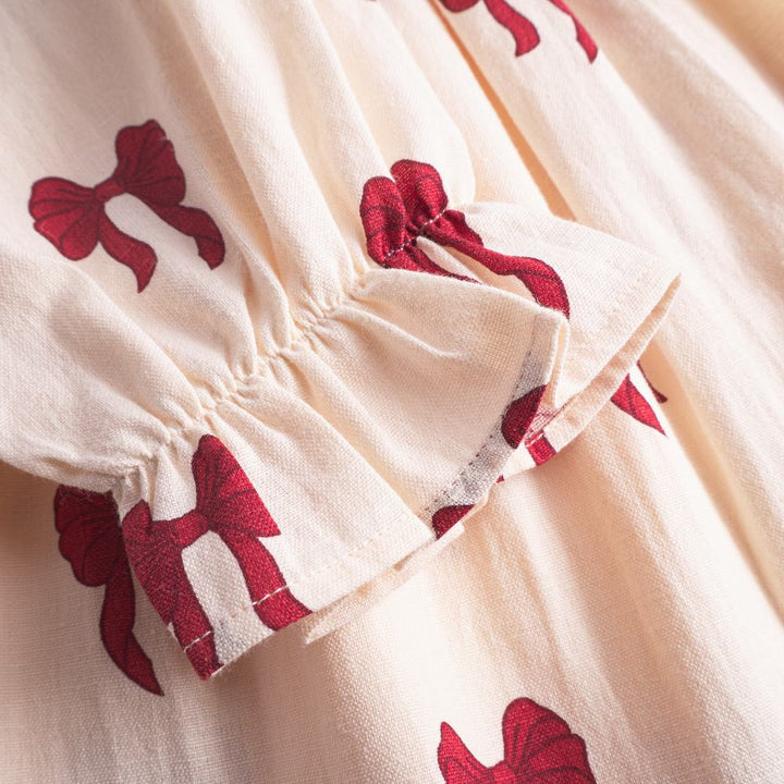 That's Mine Sarah dress - Rouge boucle - 100% Organic cotton Buy Tøj||Kjoler||Nyheder||Kjoler & nederdele||Alle||personale||Efterår & vinter 2025||alt minus sløjfe||mette-sale here.