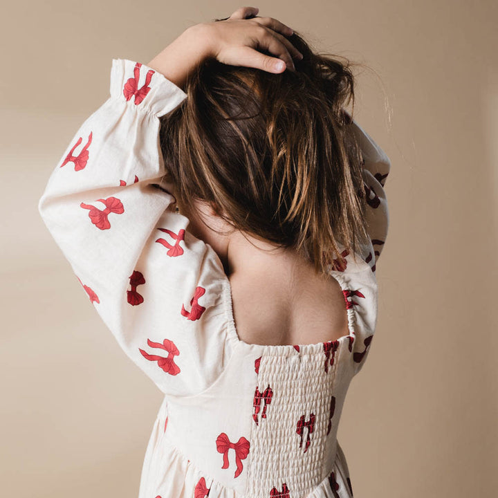 That's Mine Sarah dress - Rouge boucle - 100% Organic cotton Buy Tøj||Kjoler||Nyheder||Kjoler & nederdele||Alle||personale||Efterår & vinter 2025||alt minus sløjfe||mette-sale here.