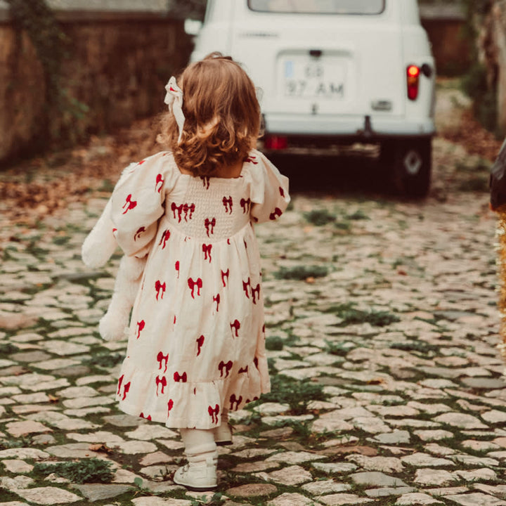 That's Mine Sarah dress - Rouge boucle - 100% Organic cotton Buy Tøj||Kjoler||Nyheder||Kjoler & nederdele||Alle||personale||Efterår & vinter 2025||alt minus sløjfe||mette-sale here.