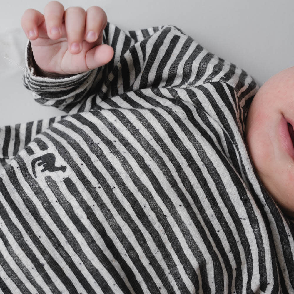 That's Mine Aksel t-shirt - Mono dino stripe - 95% Organic cotton, 5% Elastan Buy T-shirts||Overdele||Nyheder||personale||Efterår & vinter 2025||Dinosaurtøj & kostumer||Mono dino||drop 1 aw25||Jersey here.