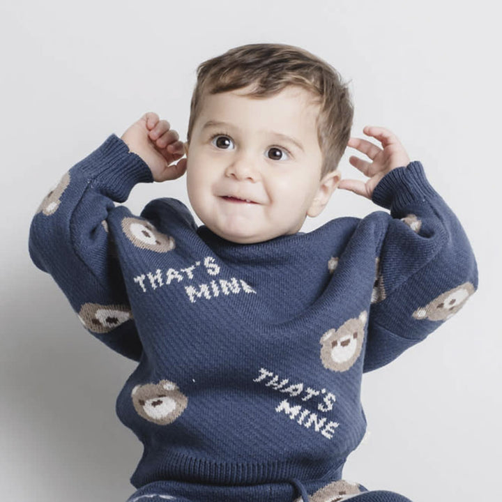 That's Mine Florian sweater - Key blue - 100% Organic cotton Buy Tøj||Overdele||Strik||Alle||personale||Efterår & vinter 2025||alt minus sløjfe||mette-sale||drop 1 aw25 here.