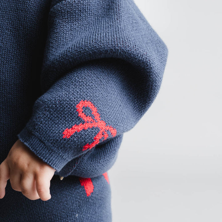 That's Mine Nasha sweater - Key blue - 100% Organic cotton Buy Tøj||Overdele||Strik||Alle||personale||Efterår & vinter 2025||alt minus sløjfe||mette-sale||drop 1 aw25 here.