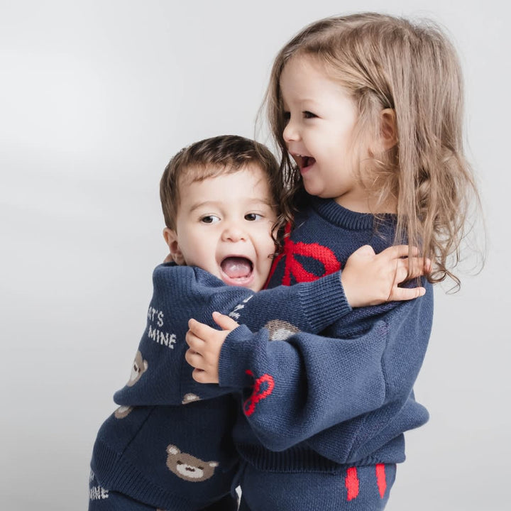 That's Mine Nasha sweater - Key blue - 100% Organic cotton Buy Tøj||Overdele||Strik||Alle||personale||Efterår & vinter 2025||alt minus sløjfe||mette-sale||drop 1 aw25 here.