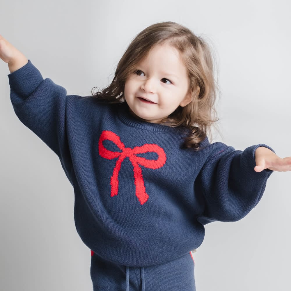 That's Mine Nasha sweater - Key blue - 100% Organic cotton Buy Tøj||Overdele||Strik||Alle||personale||Efterår & vinter 2025||alt minus sløjfe||mette-sale||drop 1 aw25 here.