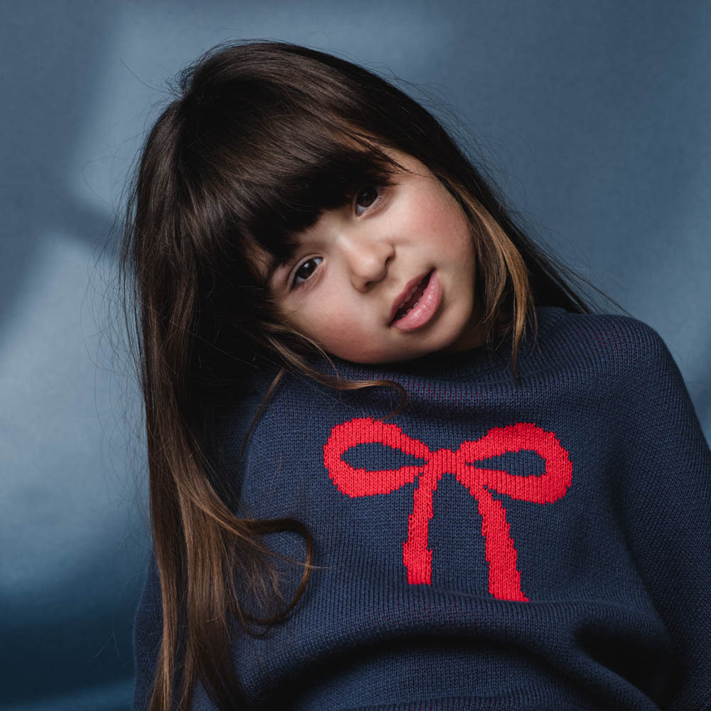 That's Mine Nasha sweater - Key blue - 100% Organic cotton Buy Tøj||Overdele||Strik||Alle||personale||Efterår & vinter 2025||alt minus sløjfe||mette-sale||drop 1 aw25 here.