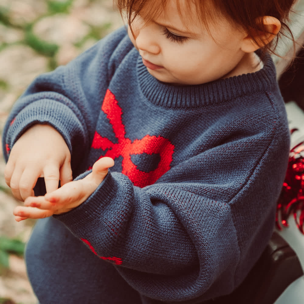 That's Mine Nasha sweater - Key blue - 100% Organic cotton Buy Tøj||Overdele||Strik||Alle||personale||Efterår & vinter 2025||alt minus sløjfe||mette-sale||drop 1 aw25 here.