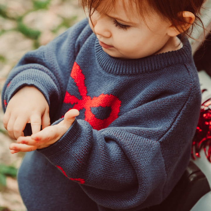 That's Mine Nasha sweater - Key blue - 100% Organic cotton Buy Tøj||Overdele||Strik||Alle||personale||Efterår & vinter 2025||alt minus sløjfe||mette-sale||drop 1 aw25 here.
