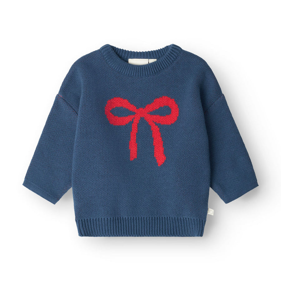 That's Mine Nasha sweater - Key blue - 100% Organic cotton Buy Overdele||Strik||personale||AW25 here.