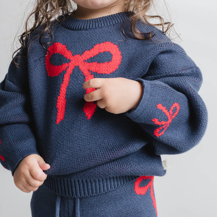 That's Mine Nasha sweater - Key blue - 100% Organic cotton Buy Tøj||Overdele||Strik||Alle||personale||Efterår & vinter 2025||alt minus sløjfe||mette-sale||drop 1 aw25 here.