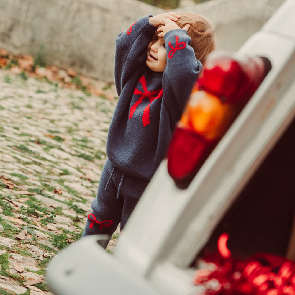 That's Mine Norma pants - Key blue - 100% Organic cotton Buy Tøj||Overdele||Strik||Alle||personale||Efterår & vinter 2025||alt minus sløjfe||mette-sale||drop 1 aw25 here.