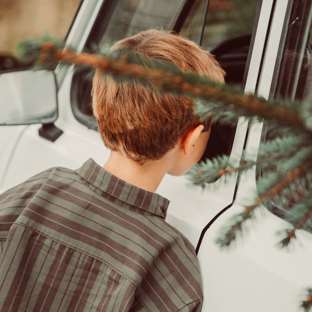 That's Mine Harald shirt - Olive stripe - 100% Organic cotton Buy Tøj||Overdele||Skjorter||Alle||personale||alt minus sløjfe||mette-sale||Winter 2025 here.