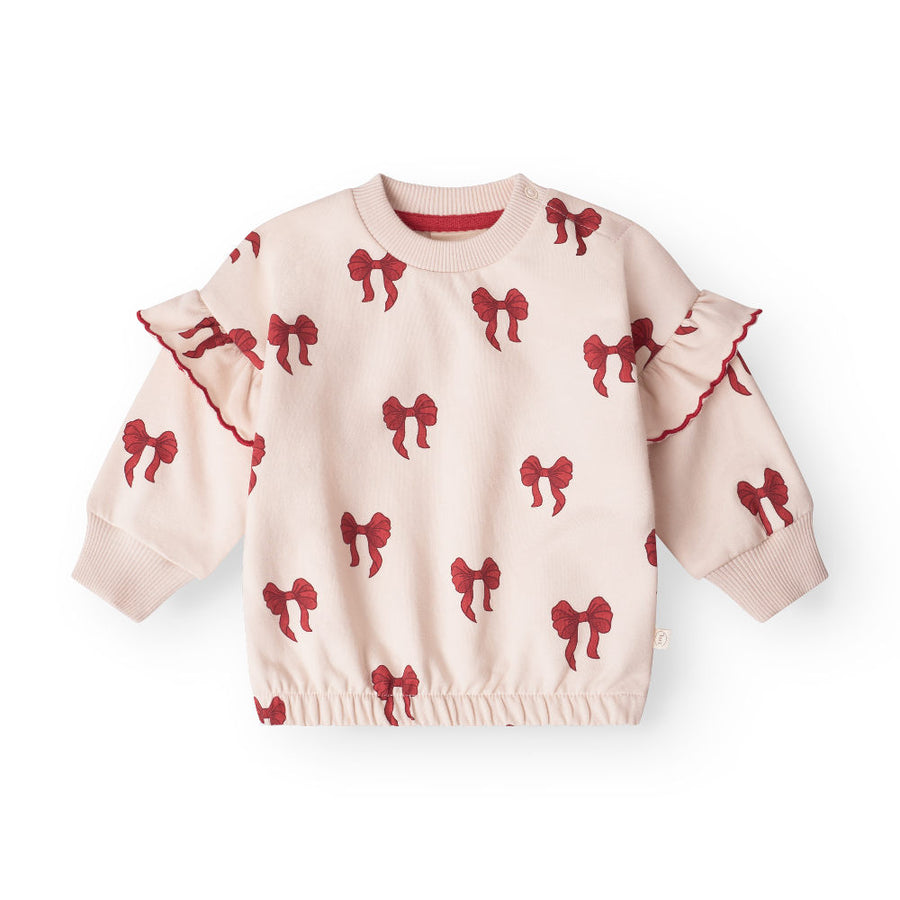 That's Mine Amelia sweatshirt - Rouge boucle - 95% Organic cotton / 5% Elastane