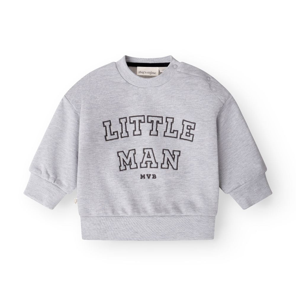That's Mine Alpha sweatshirt - Little man - 100% cotton Buy Overdele||Sweatshirts||personale||AW25 here.