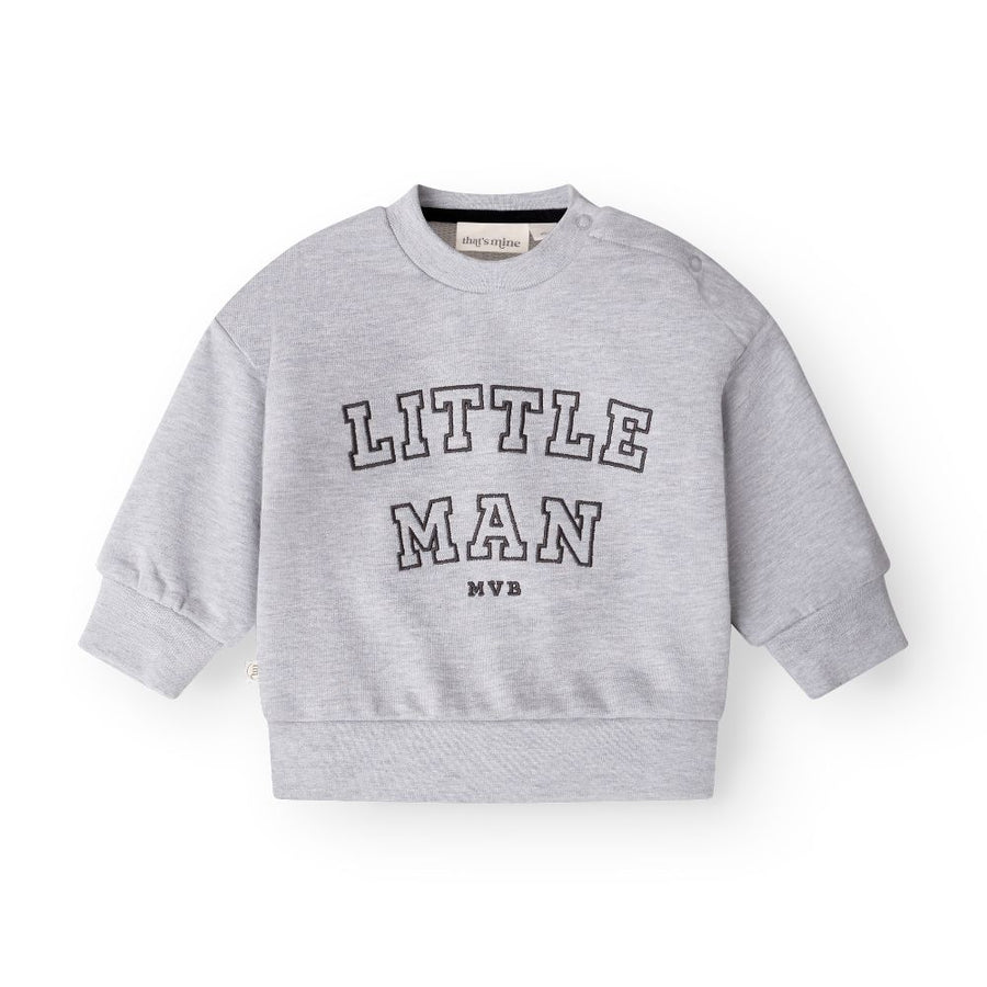 That's Mine Alpha sweatshirt - Little man - 100% cotton Buy Overdele||Sweatshirts||personale||AW25 here.