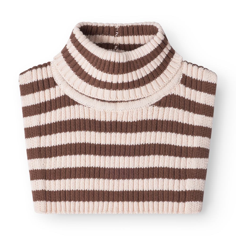 That's Mine Ivan neckwarmer - Brown stripe - 100% Organic cotton Buy Accessories||personale||AW25 here.