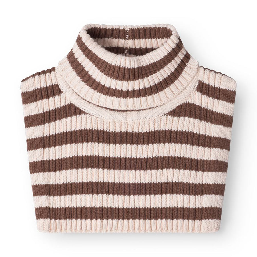 That's Mine Ivan neckwarmer - Brown stripe - 100% Organic cotton Buy Accessories||personale||AW25 here.