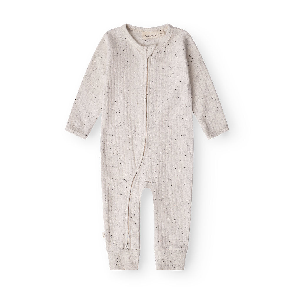 That's Mine Davie onesie - Ercu melange - 5% Elastane 95% Organic cotton Buy Overdele||Onesies||Favoritter||personale||Basics til de små||NOOS here.