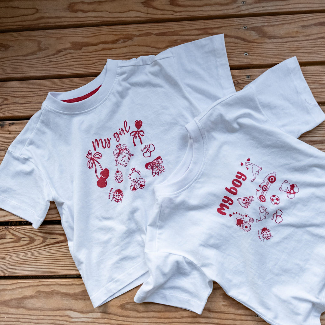 That's Mine Vilde oversized t-shirt - My boy - 100% Organic cotton Buy T-shirts||Overdele||personale||Jersey here.