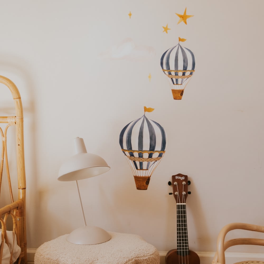 That's Mine Wallsticker dreamy balloons - Blue - 100% Textile foil Buy Bolig & udstyr||Børneværelset||Wallstickers||personale||Efterår & vinter 2025||NOOS||AW25 NOOS here.