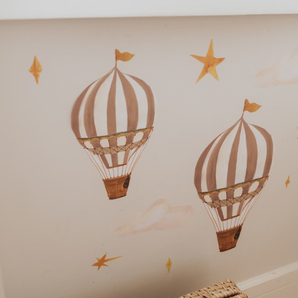 That's Mine Wallsticker dreamy balloons - Brown - 100% Textile foil Buy Bolig & udstyr||Børneværelset||Wallstickers||personale||Efterår & vinter 2025||NOOS||AW25 NOOS here.