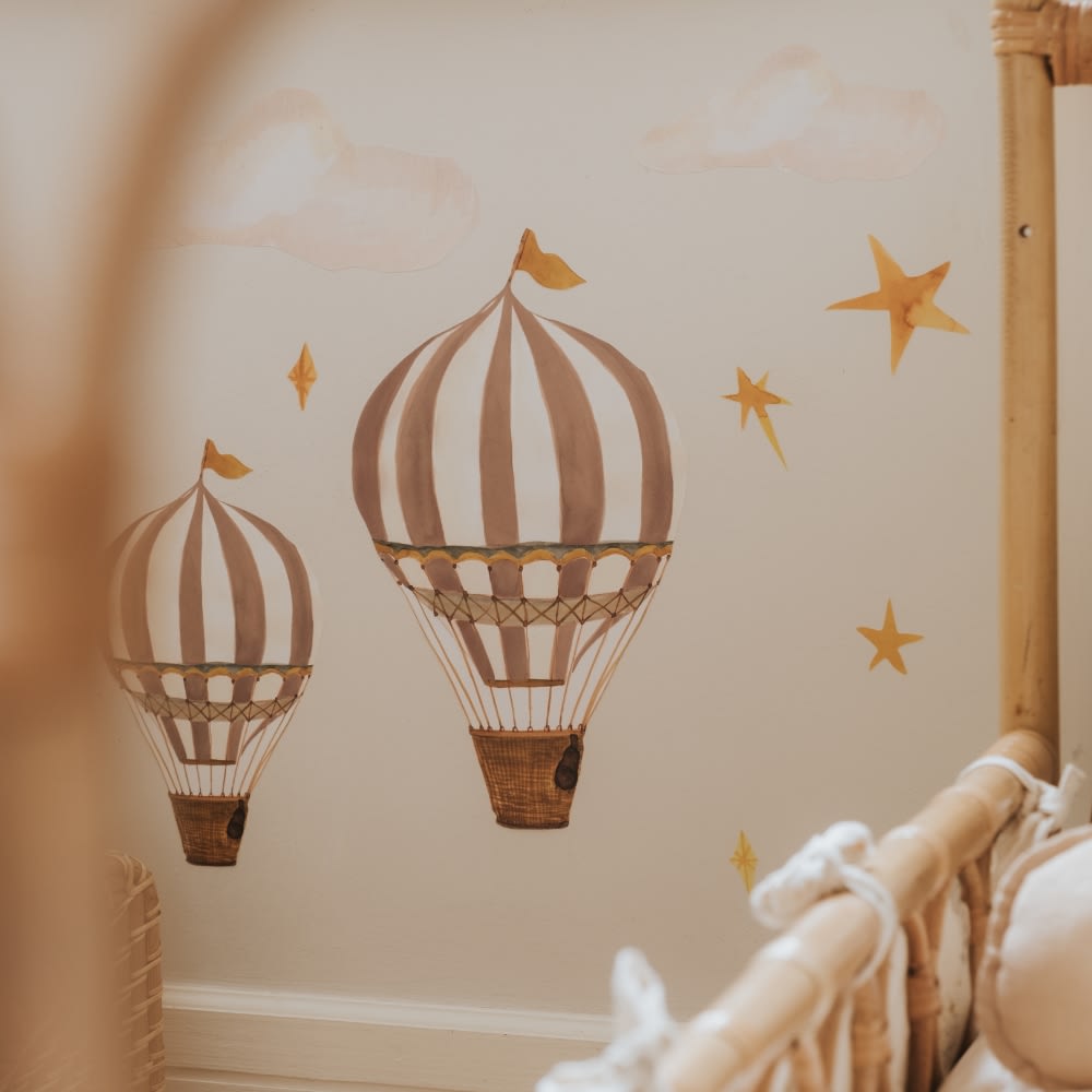 That's Mine Wallsticker dreamy balloons - Brown - 100% Textile foil Buy Bolig & udstyr||Børneværelset||Wallstickers||personale||Efterår & vinter 2025||NOOS||AW25 NOOS here.