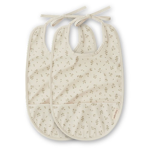 That's Mine Oli bib dining 2-pack - Secret garden olive - 100% Recycled polyester Buy Bolig & udstyr||Spisetid||Hagesmækker here.