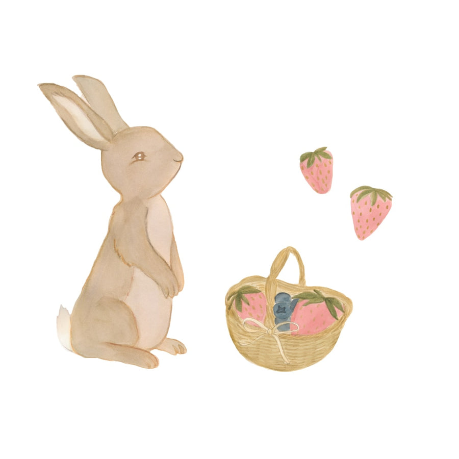 That's Mine Wallsticker Bunny and Berries - Multi - 100% Textile foil Buy Bolig & udstyr||Børneværelset||Wallstickers||Udsalg||Alle here.